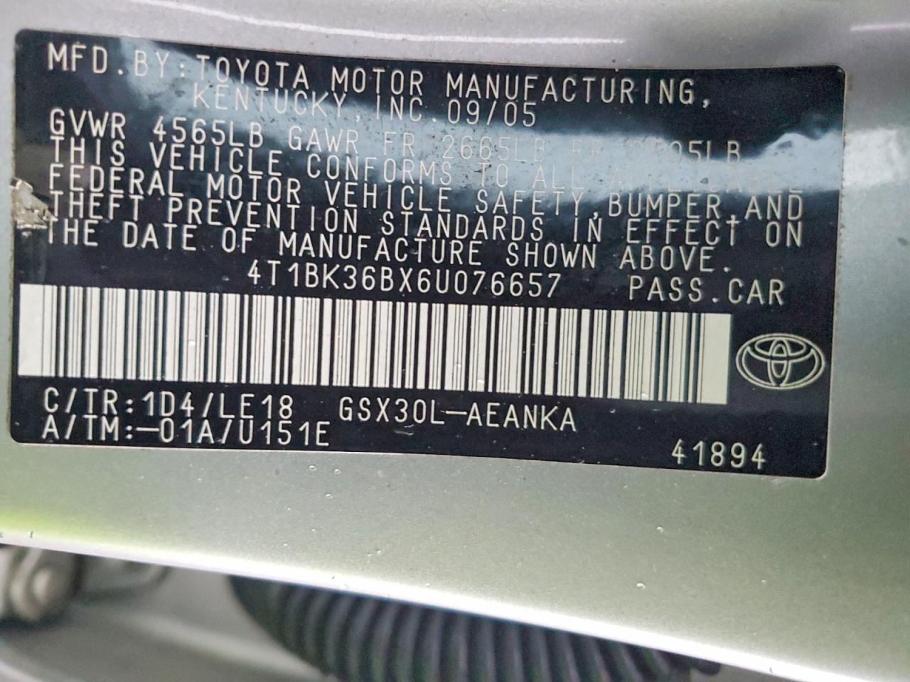 2006 TOYOTA AVALON photo 23