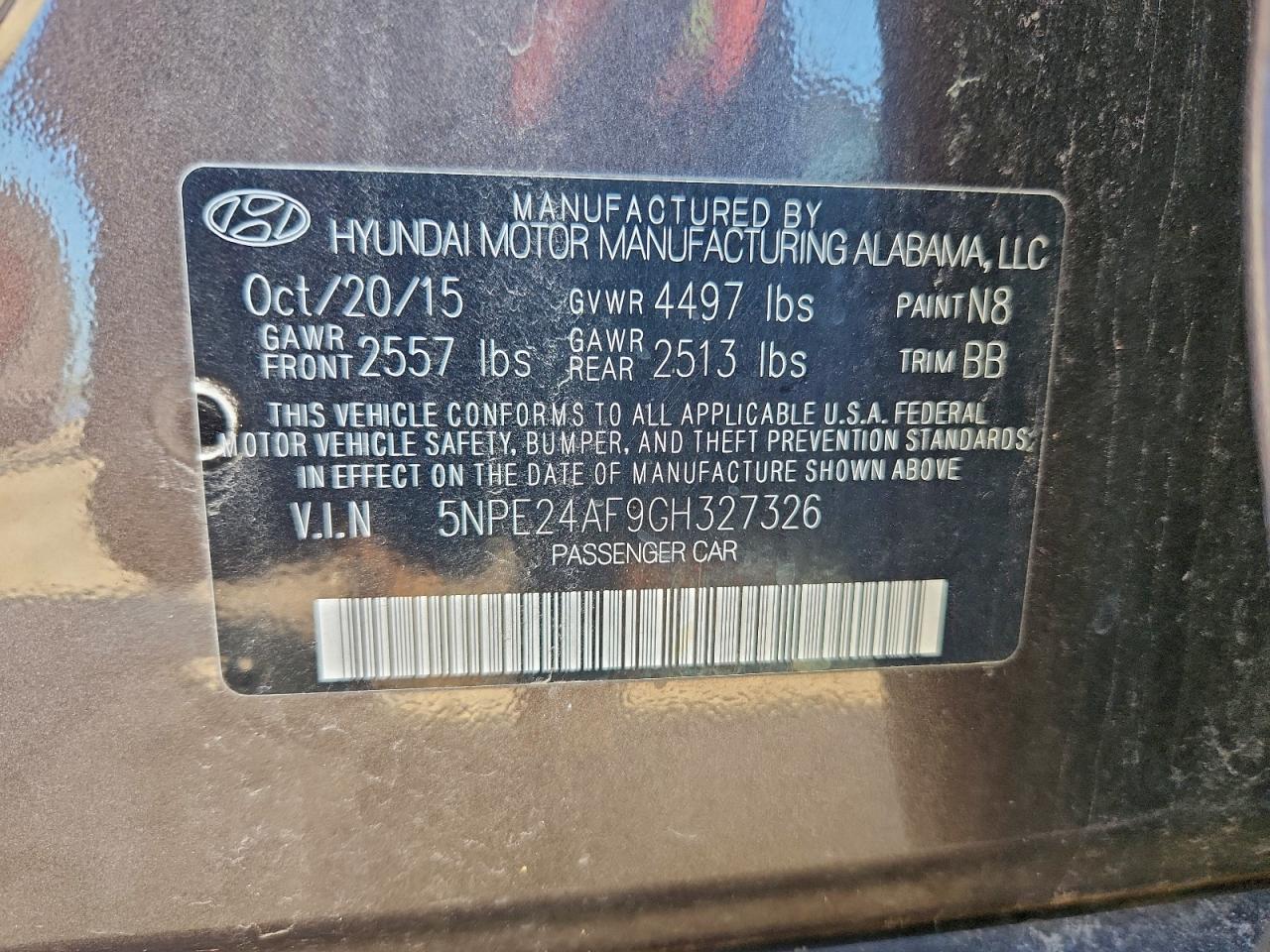 2016 HYUNDAI SONATA SE photo 12