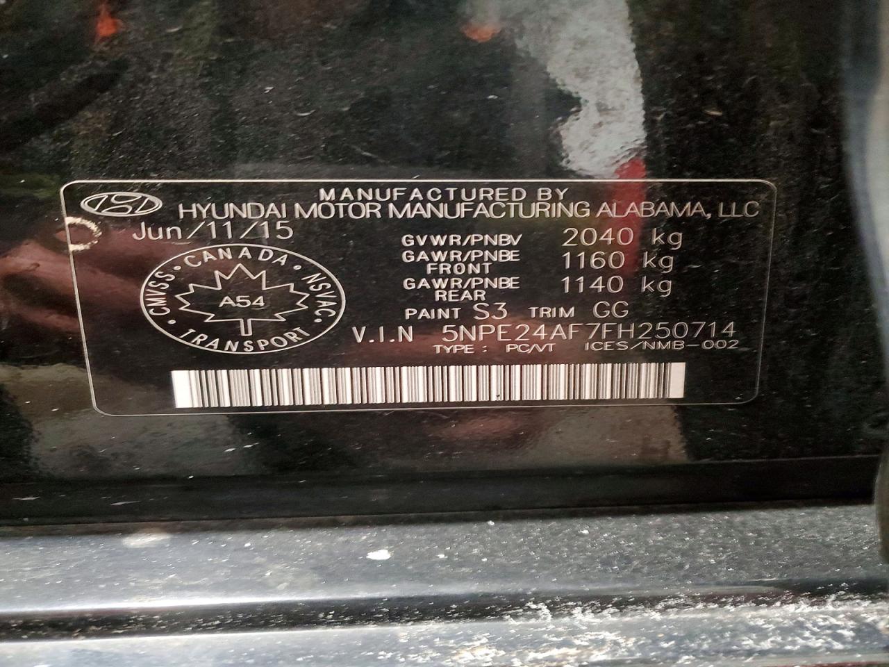 2015 HYUNDAI SONATA SE photo 13
