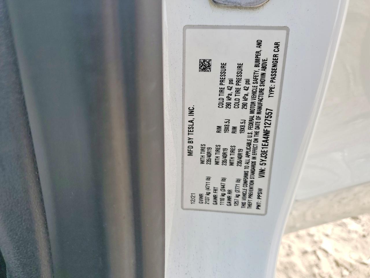2022 TESLA MODEL 3 photo 13