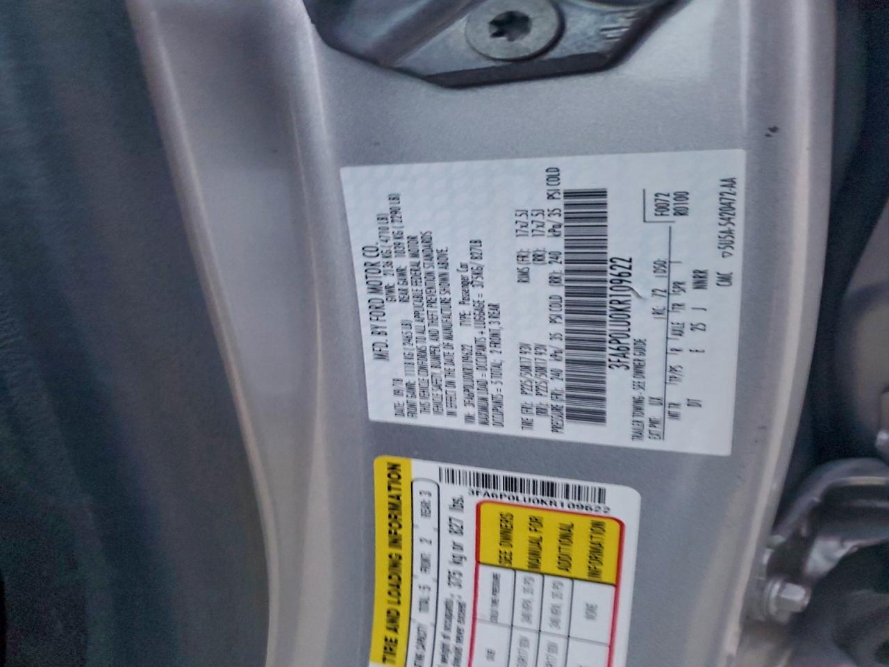 2019 FORD FUSION SE photo 12