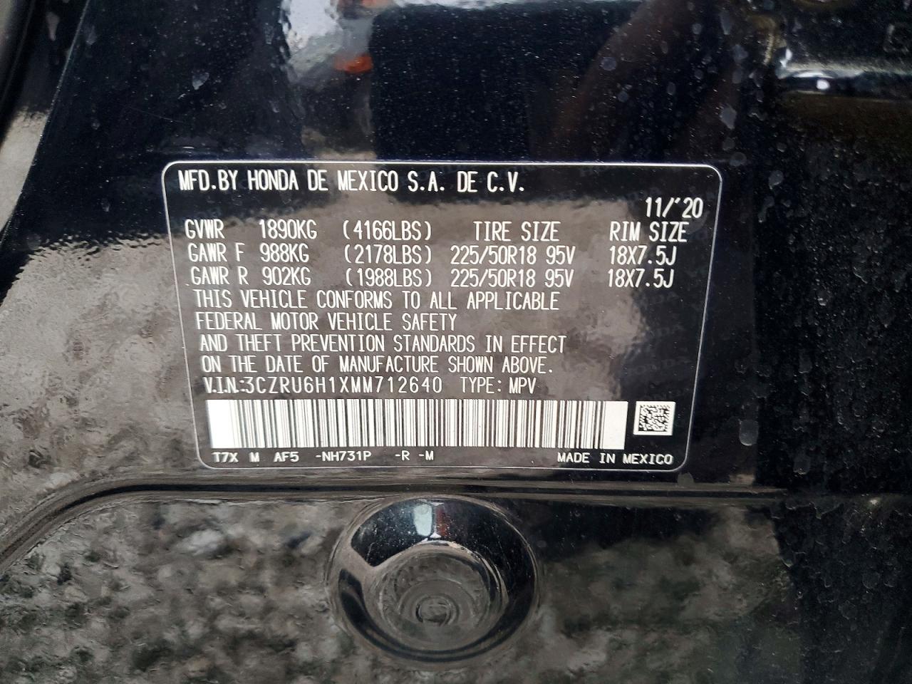 2021 HONDA HR-V SPORT photo 13