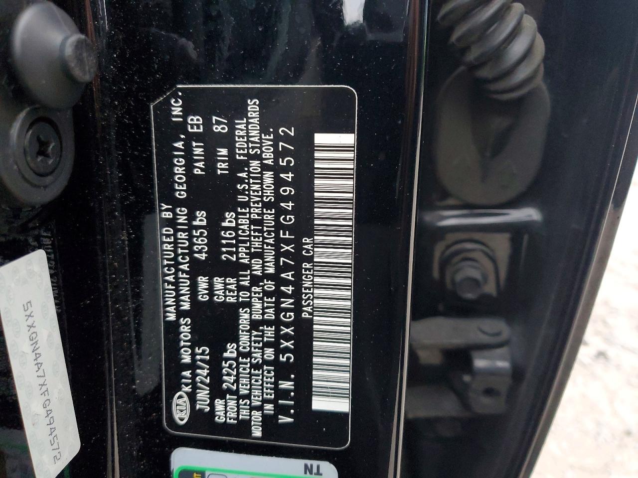 2015 KIA OPTIMA EX photo 12
