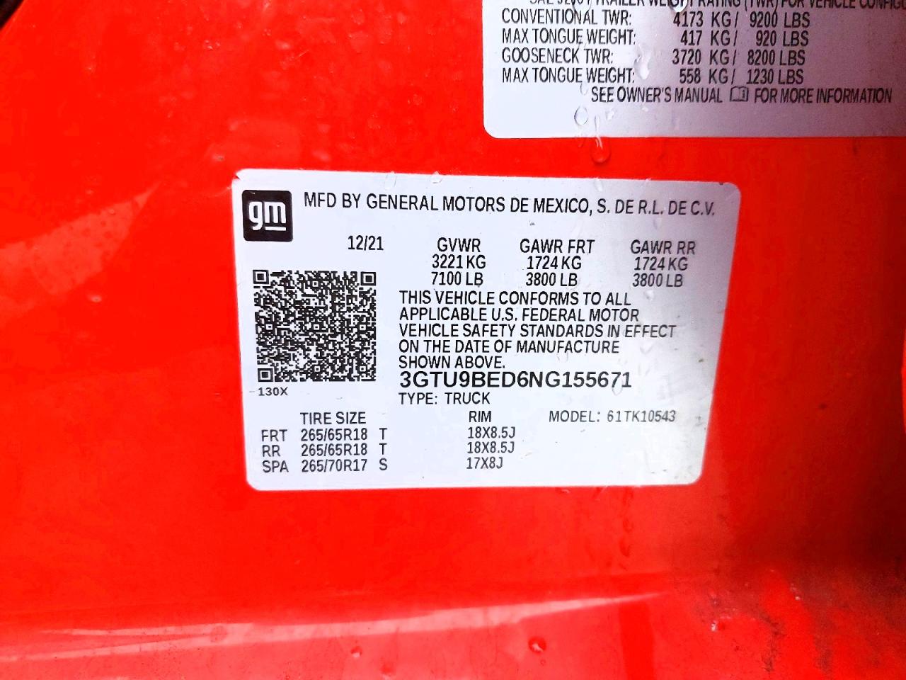 2022 GMC SIERRA LIMITED K1500 SLE photo 12