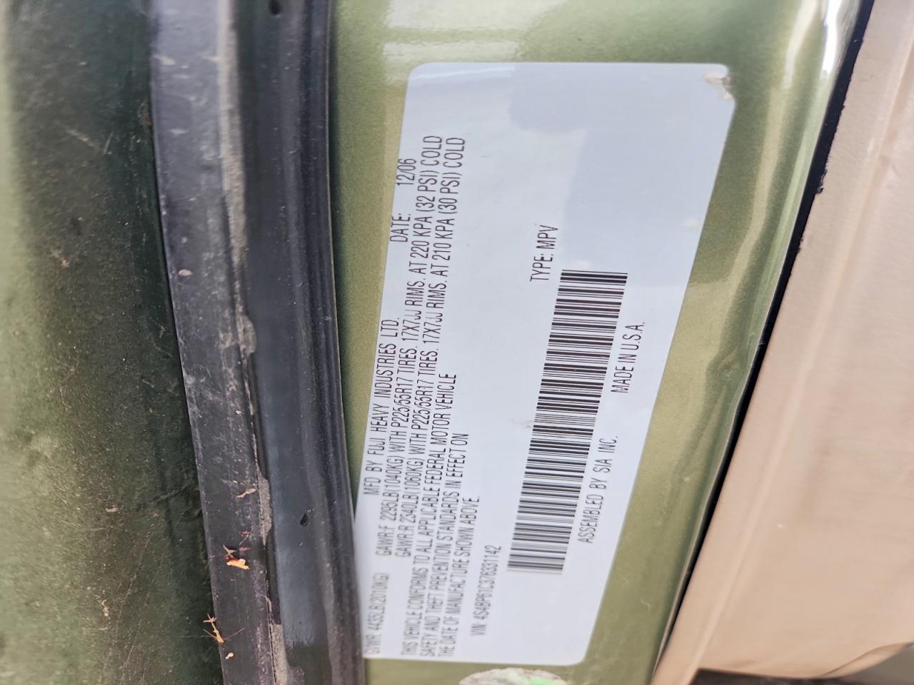 2007 SUBARU OUTBACK OUTBACK 2.5I photo 23