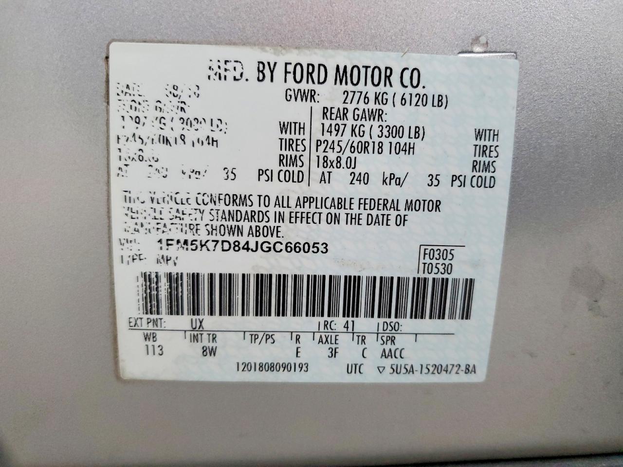 2018 FORD EXPLORER XLT photo 13