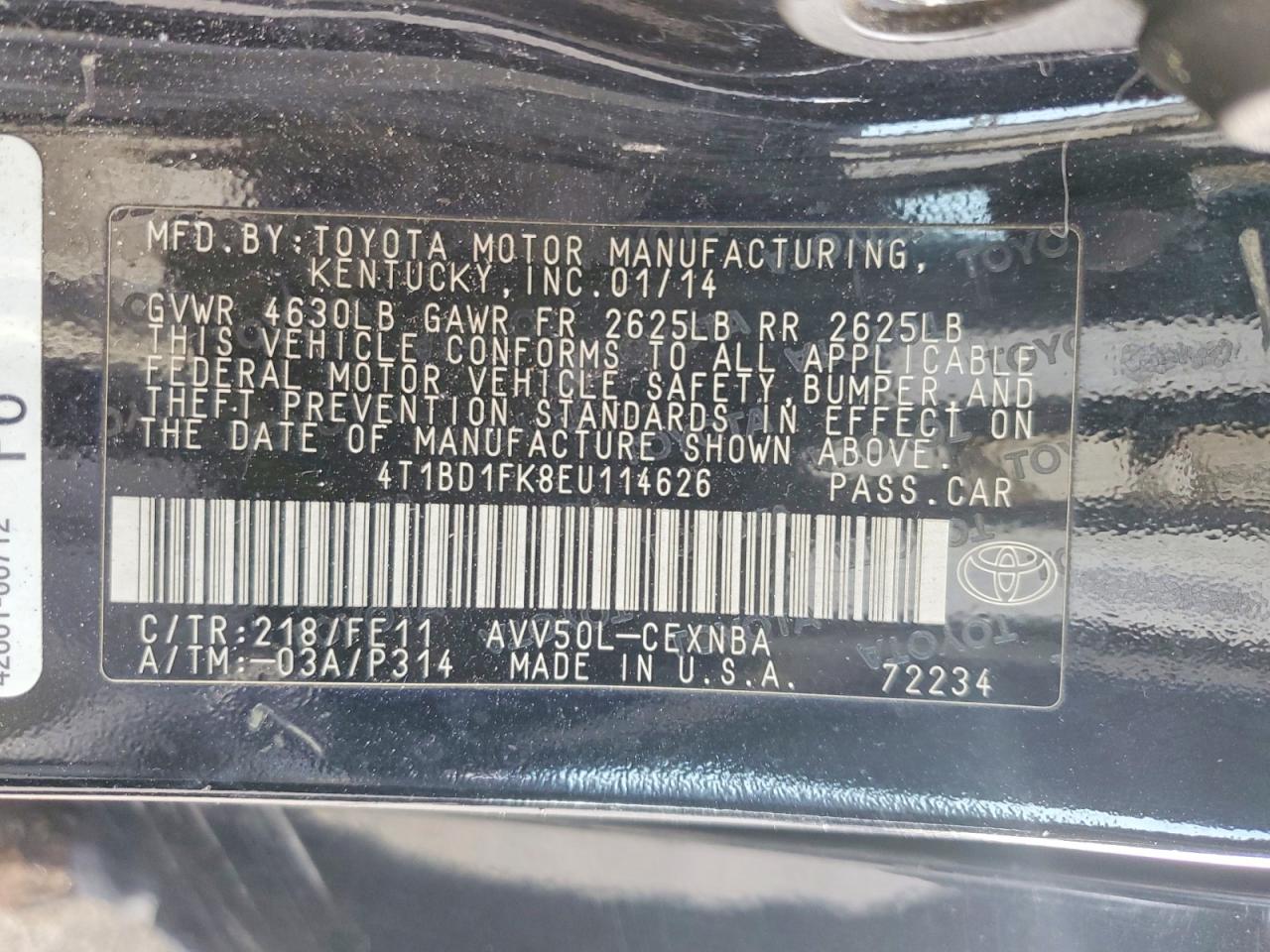 2014 TOYOTA CAMRY HYBRID photo 34
