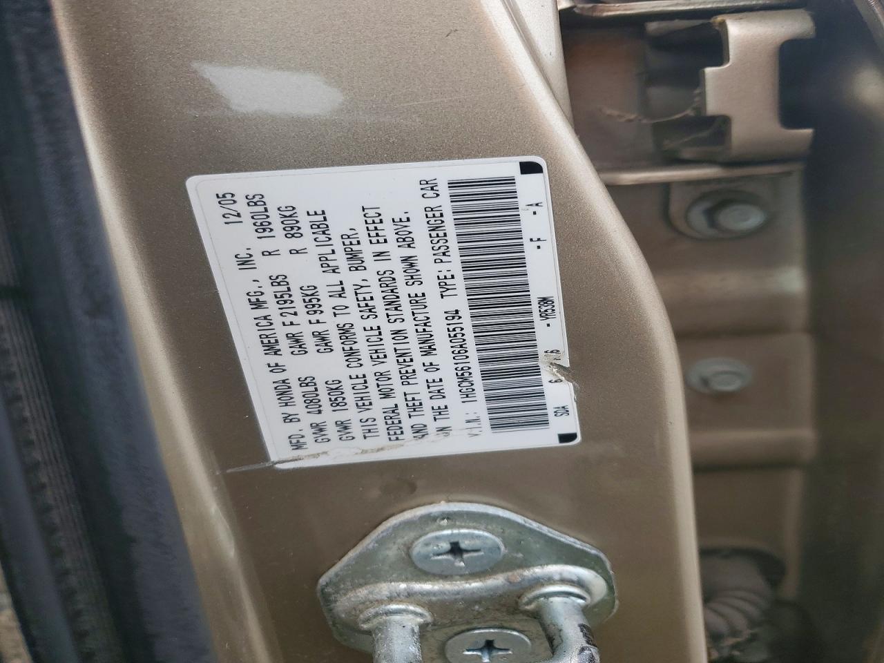 2006 HONDA ACCORD VALUE photo 23
