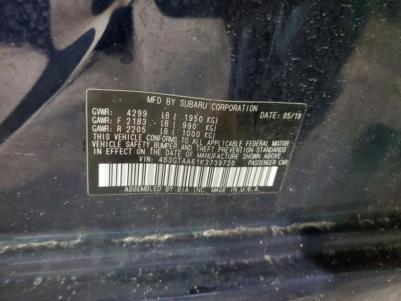 2019 SUBARU IMPREZA photo 13
