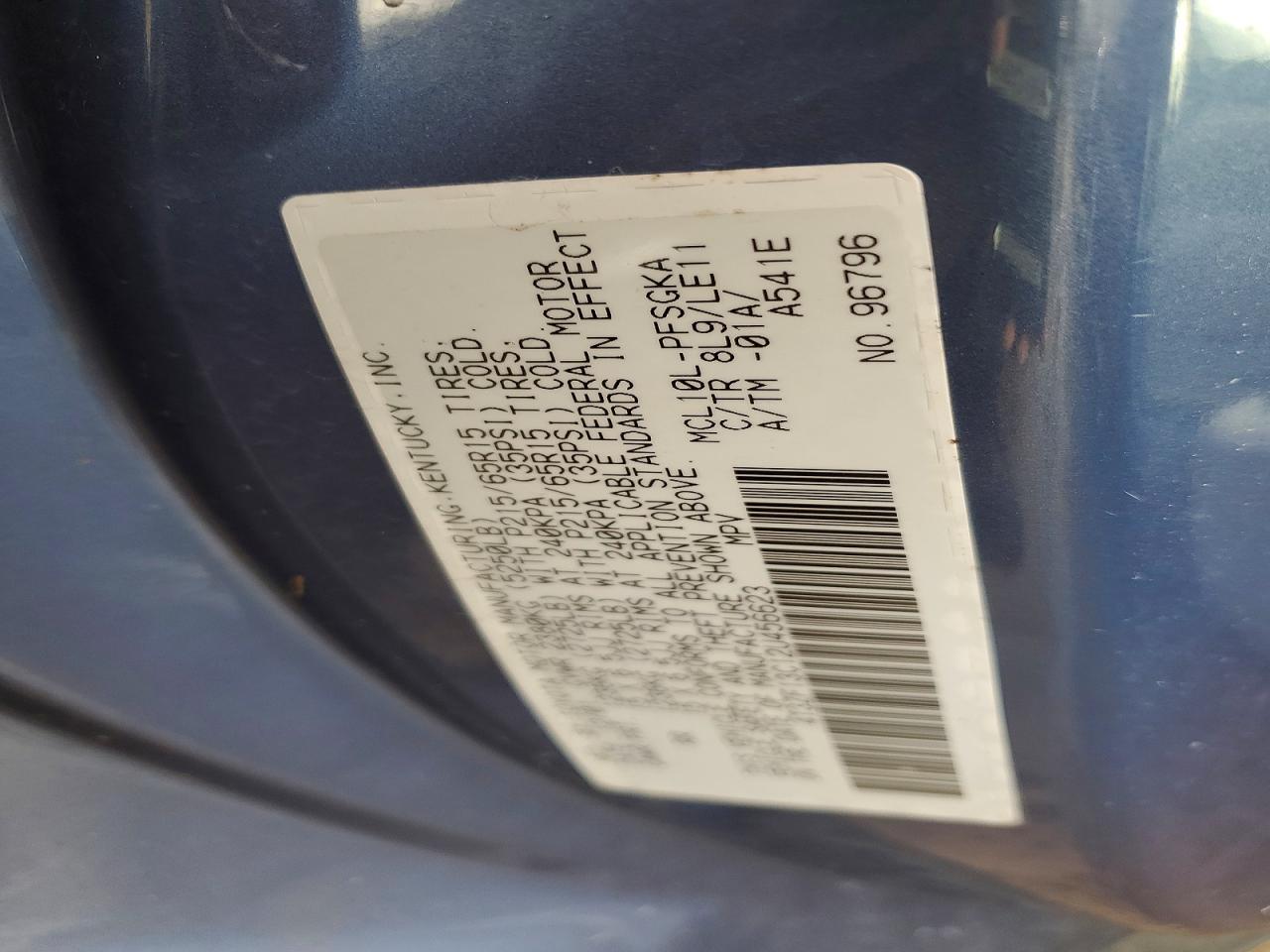 2002 TOYOTA SIENNA LE photo 14