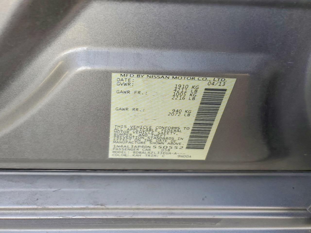 2013 NISSAN ALTIMA 2.5 photo 13