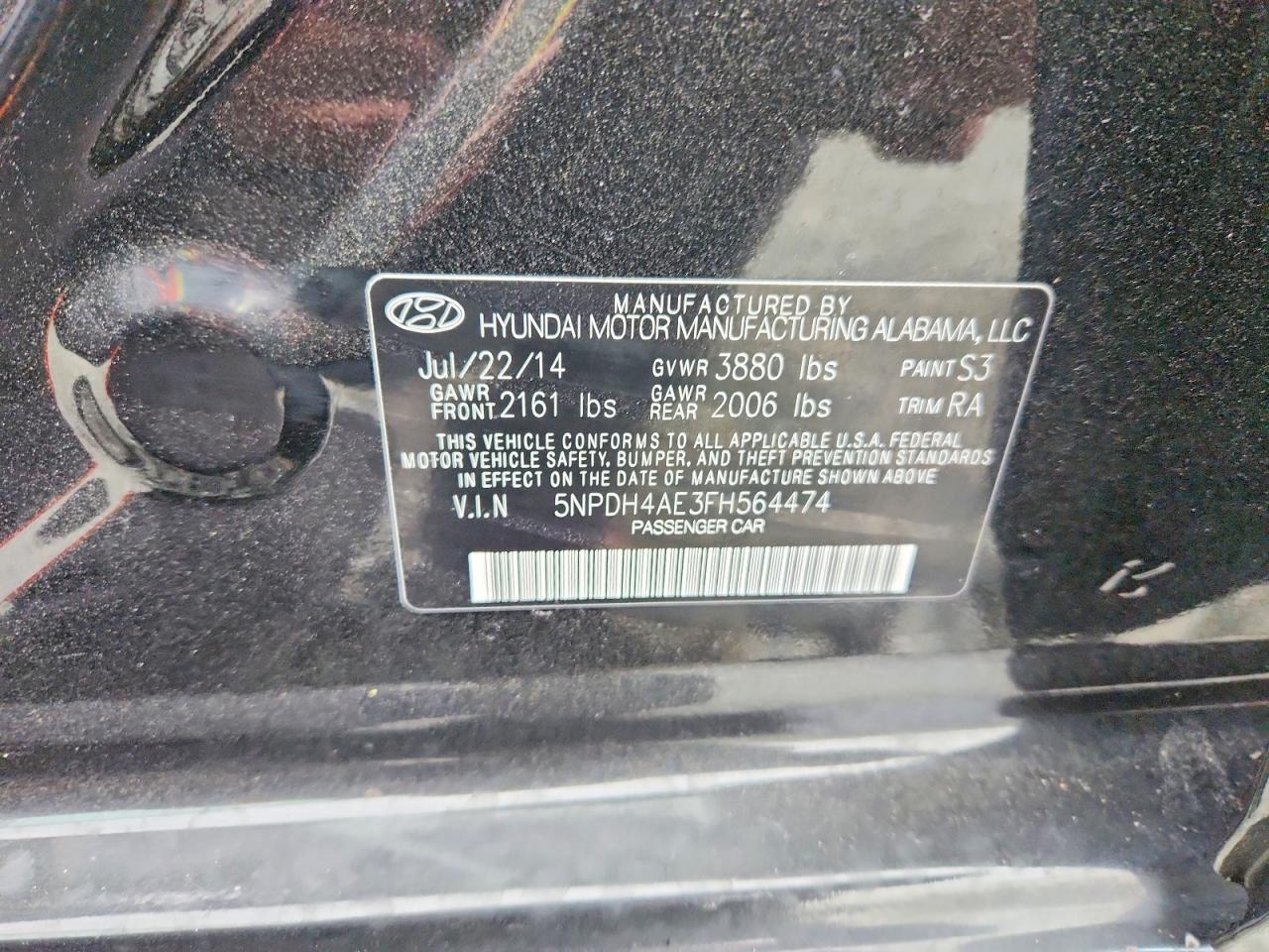 2015 HYUNDAI ELANTRA SE photo 12