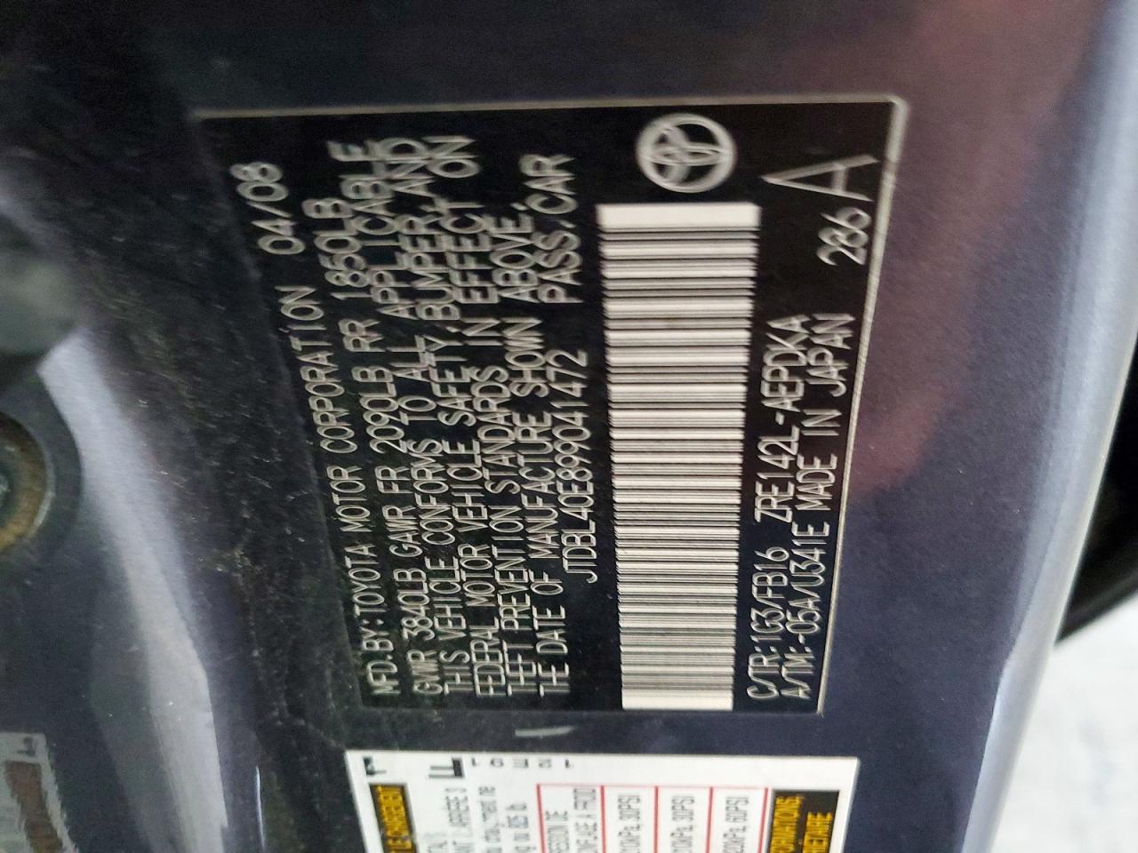 2009 TOYOTA COROLLA BASE photo 34