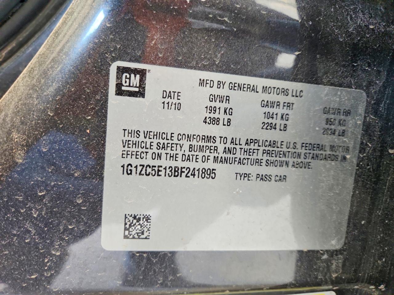 2011 CHEVROLET MALIBU 1LT photo 34