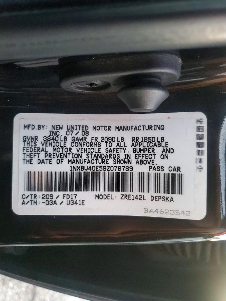 2009 TOYOTA COROLLA photo 12