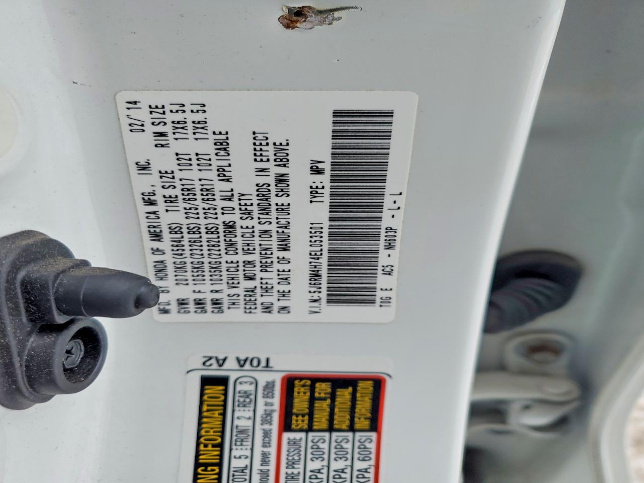 2014 HONDA CR-V EXL photo 37