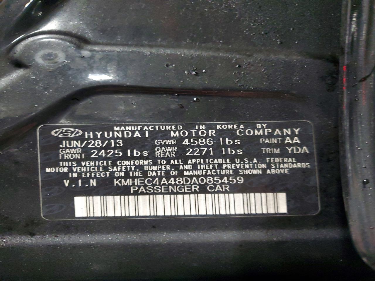 2013 HYUNDAI SONATA HYBRID photo 12