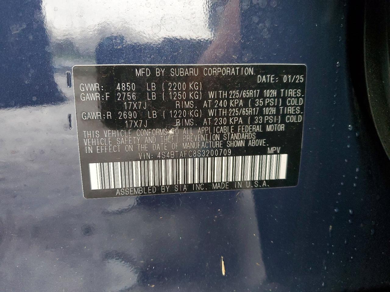2025 SUBARU OUTBACK PREMIUM photo 12