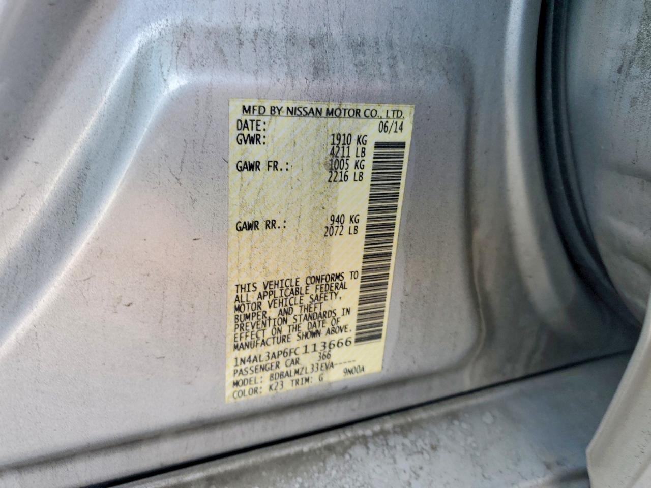 2015 NISSAN ALTIMA 2.5 photo 34