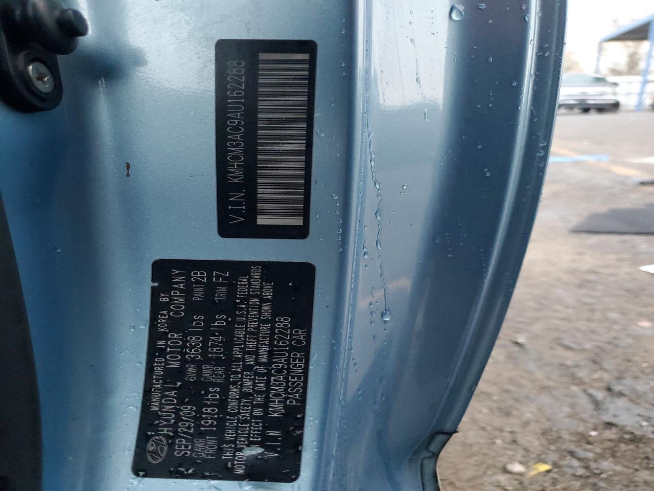2010 HYUNDAI ACCENT BLUE photo 13