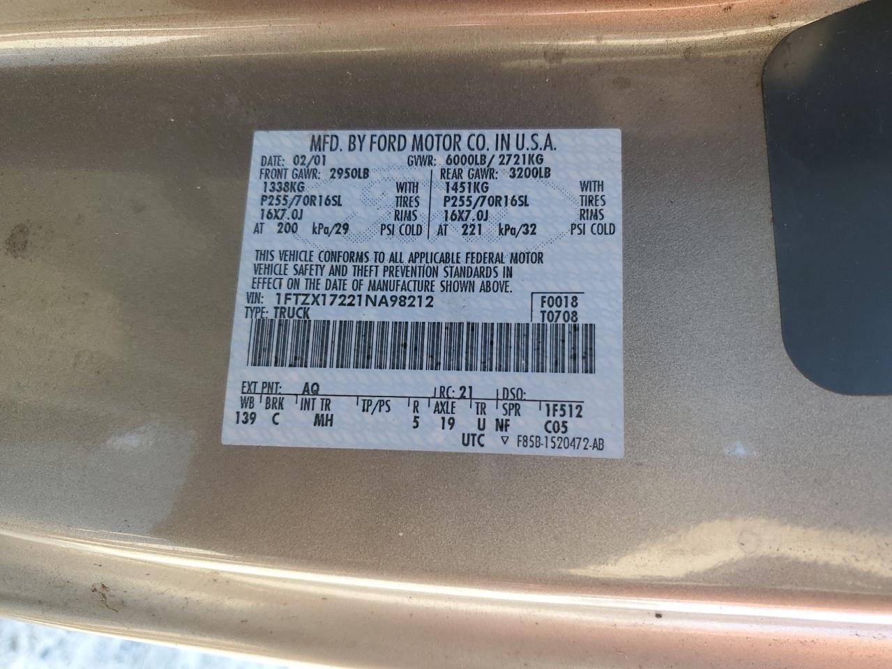 2001 FORD F150 photo 23
