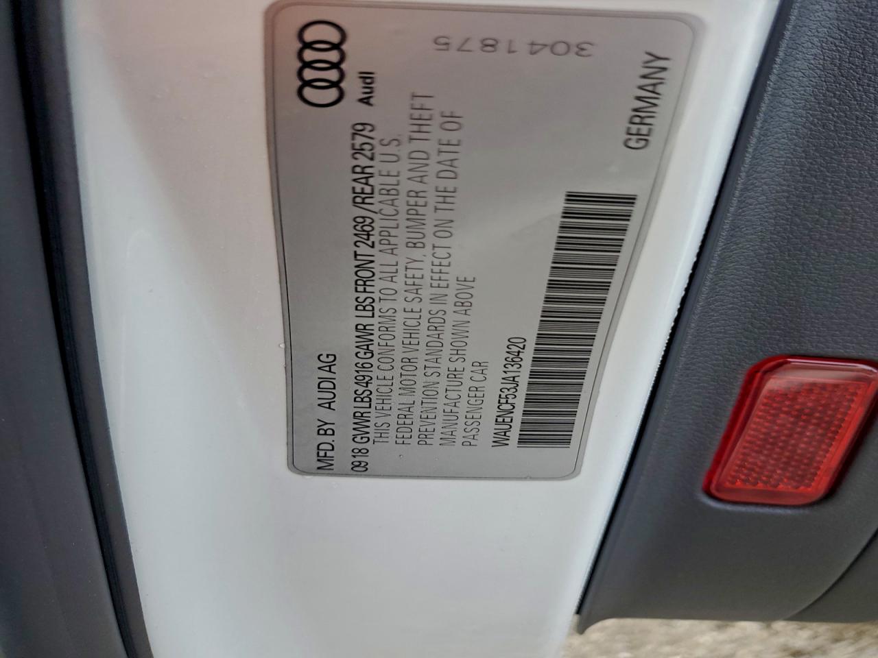 2018 AUDI A5 PREMIUM PLUS S-LINE photo 12