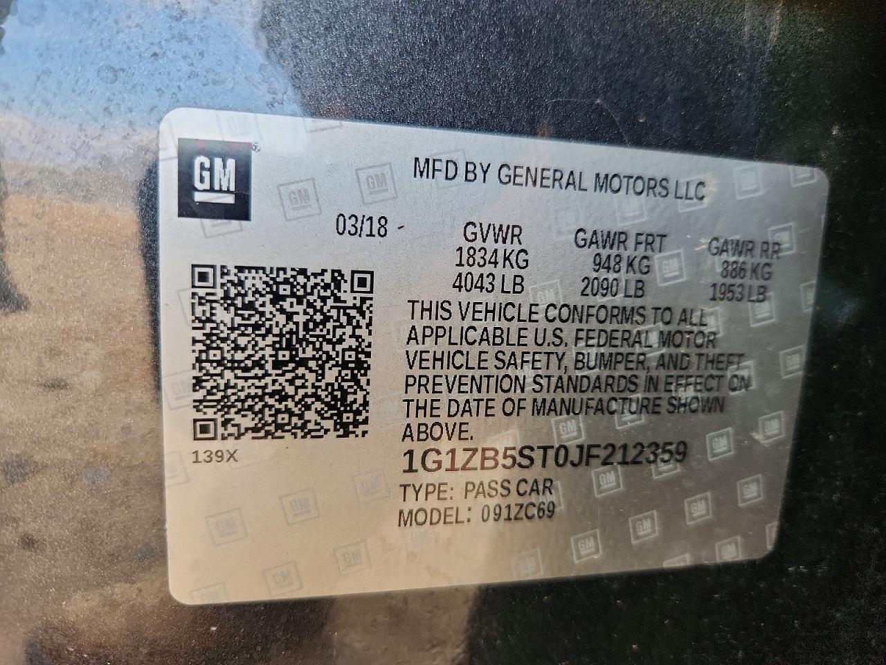 2018 CHEVROLET MALIBU LS photo 34