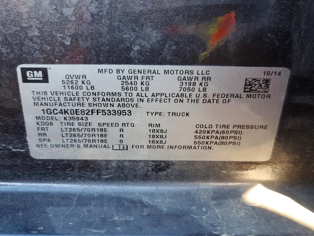 2015 CHEVROLET SILVERADO K3500 LTZ photo 12