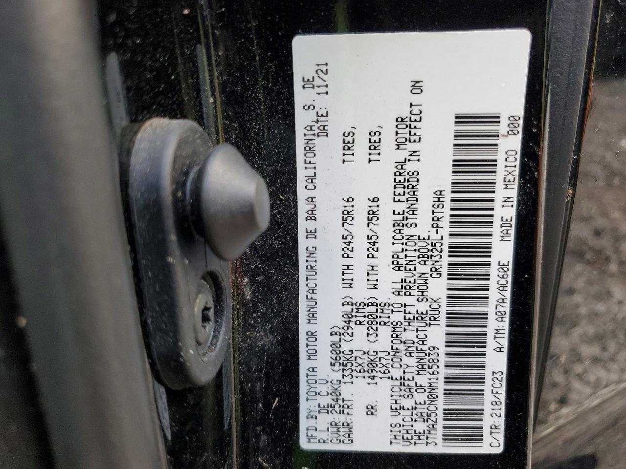 2022 TOYOTA TACOMA DOUBLE CAB photo 12