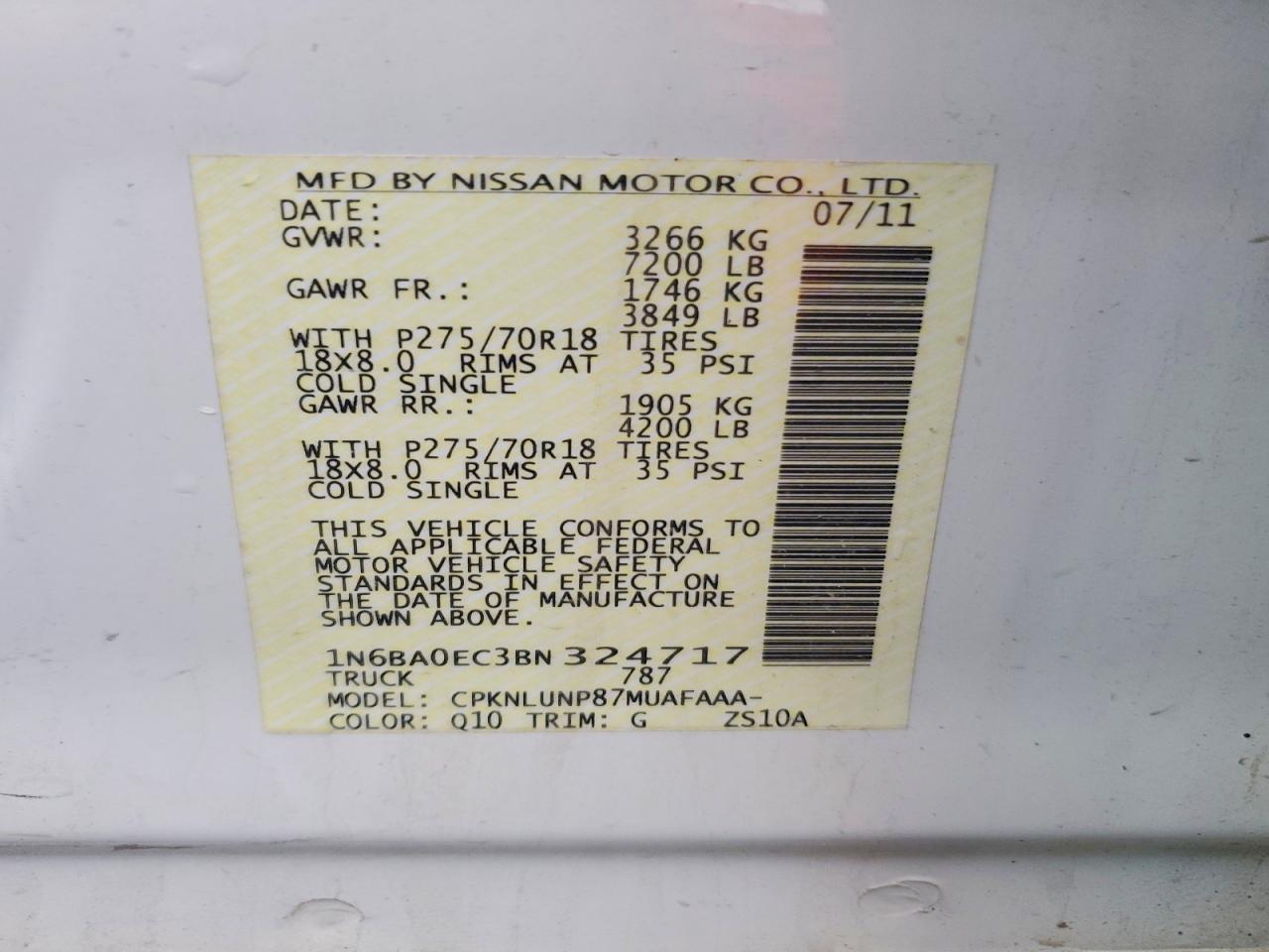 2011 NISSAN TITAN photo 13