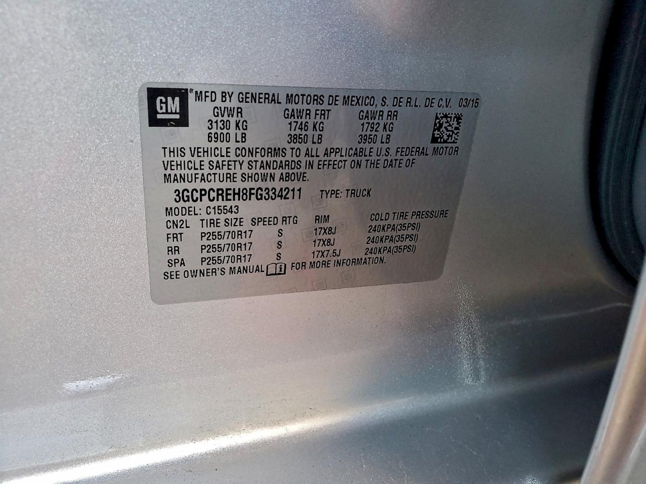 2015 CHEVROLET SILVERADO C1500 LT photo 12