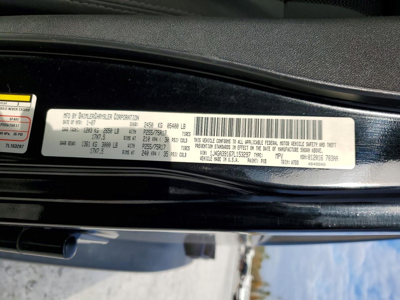 2007 JEEP WRANGLER X photo 25
