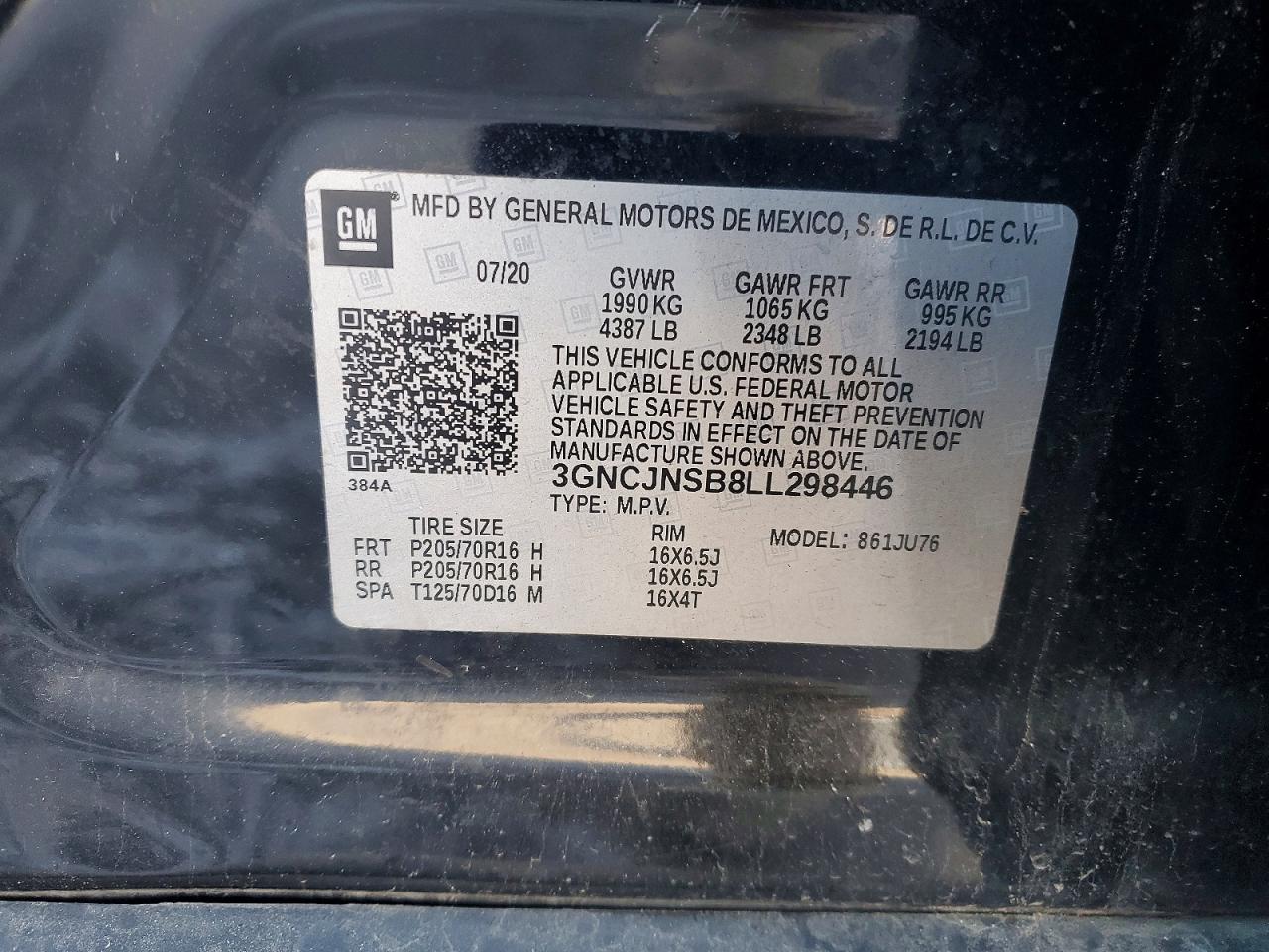 2020 CHEVROLET TRAX LS photo 13