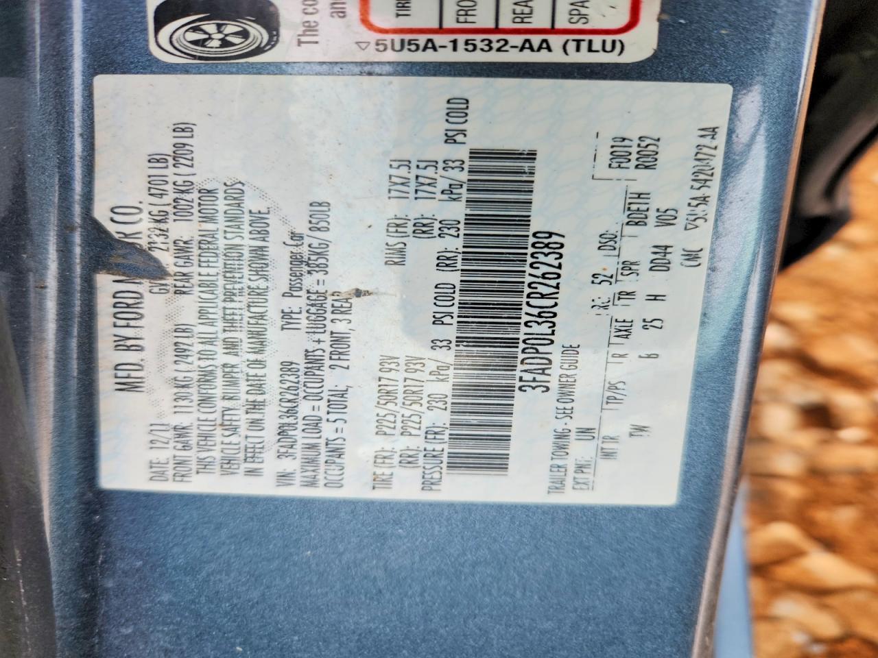 2012 FORD FUSION HYBRID photo 23