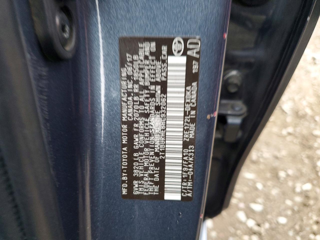 2017 TOYOTA COROLLA L photo 23