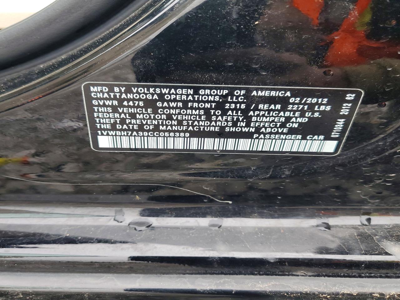 2012 VOLKSWAGEN PASSAT SE photo 34