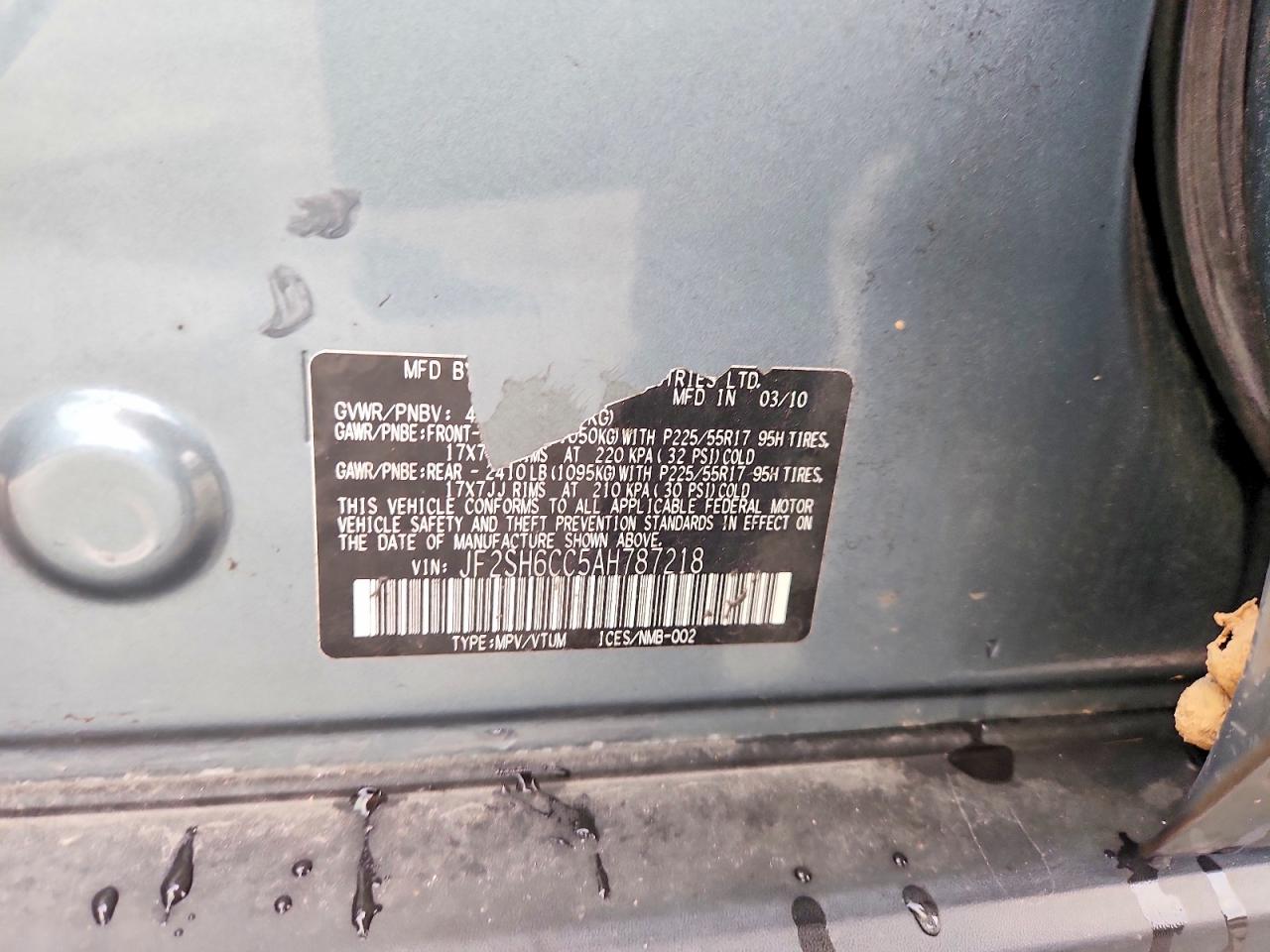 2010 SUBARU FORESTER 2.5X PREMIUM photo 12