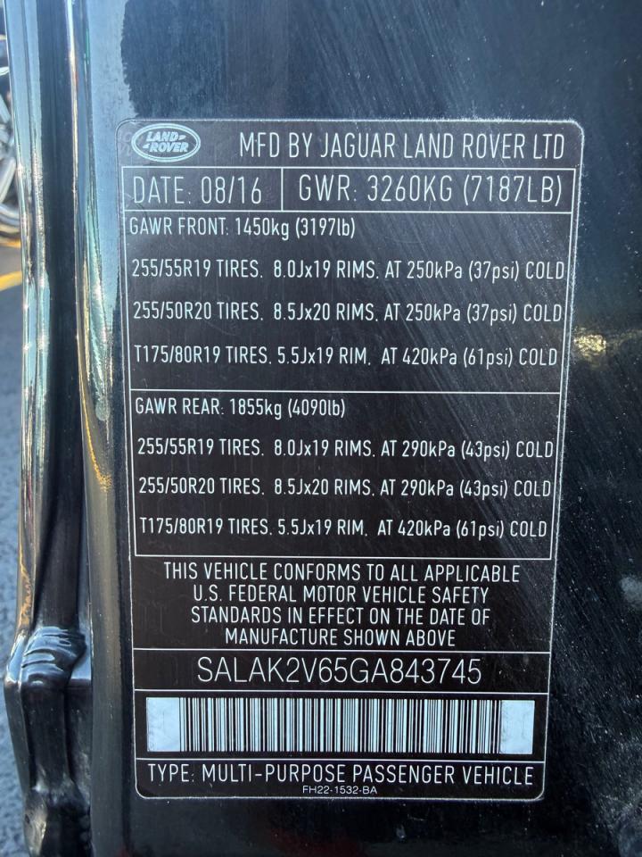 2016 LAND ROVER LR4 HSE LUXURY photo 10