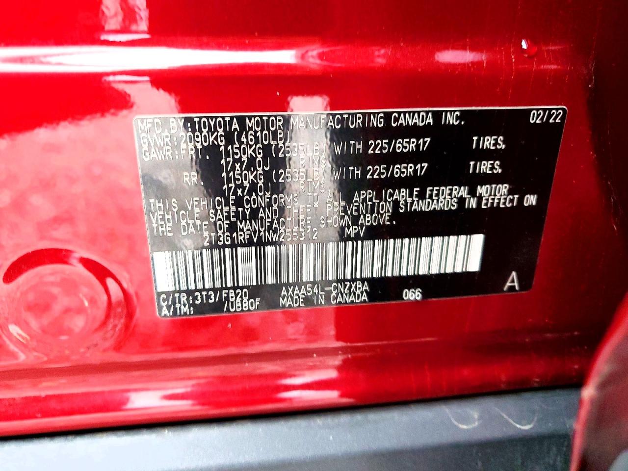 2022 TOYOTA RAV4 LE photo 25