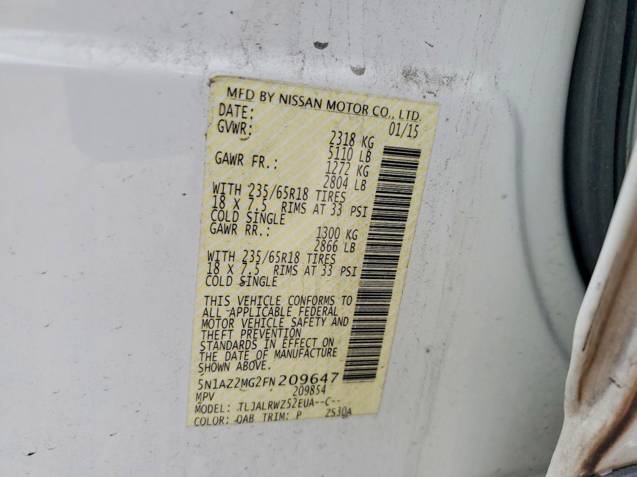 2015 NISSAN MURANO S photo 25