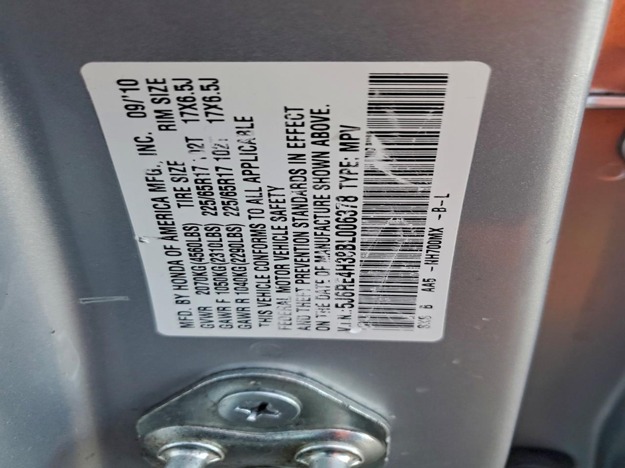 2011 HONDA CR-V LX photo 14