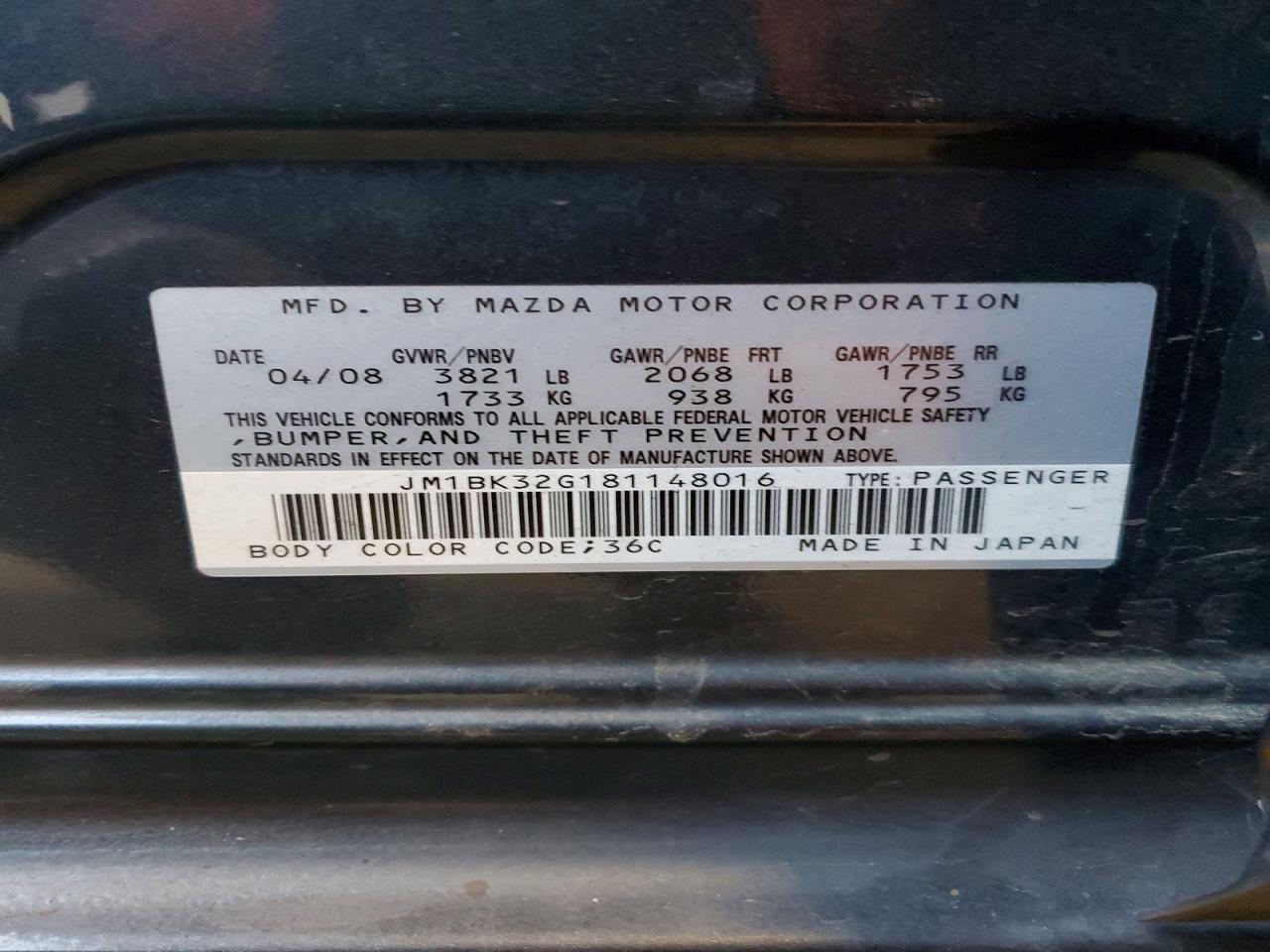 2008 MAZDA 3 I photo 23