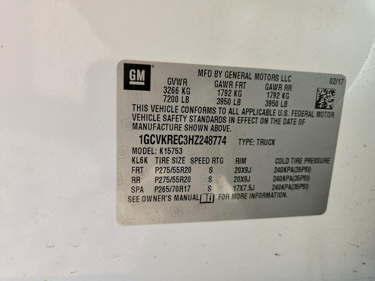 2017 CHEVROLET SILVERADO K1500 LT photo 23