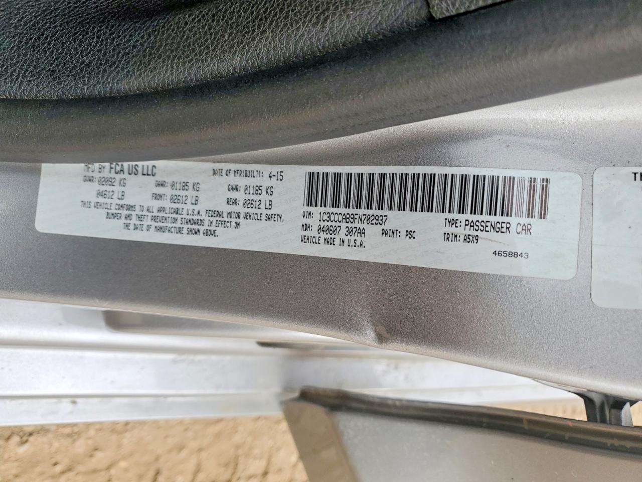 2015 CHRYSLER 200 LIMITED photo 12