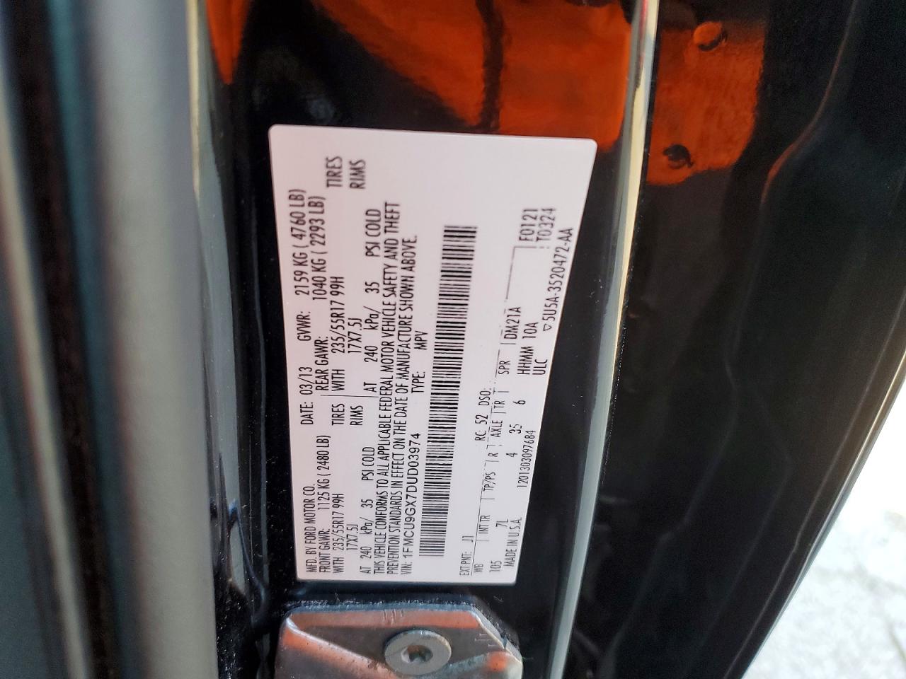 2013 FORD ESCAPE SE photo 13
