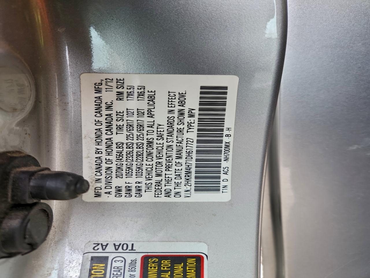 2013 HONDA CR-V EXL photo 34
