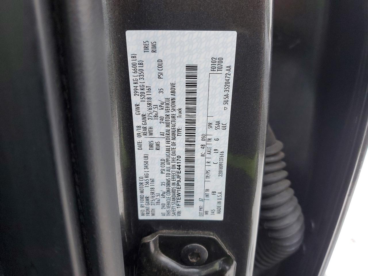 2018 FORD F150 SUPERCREW photo 12