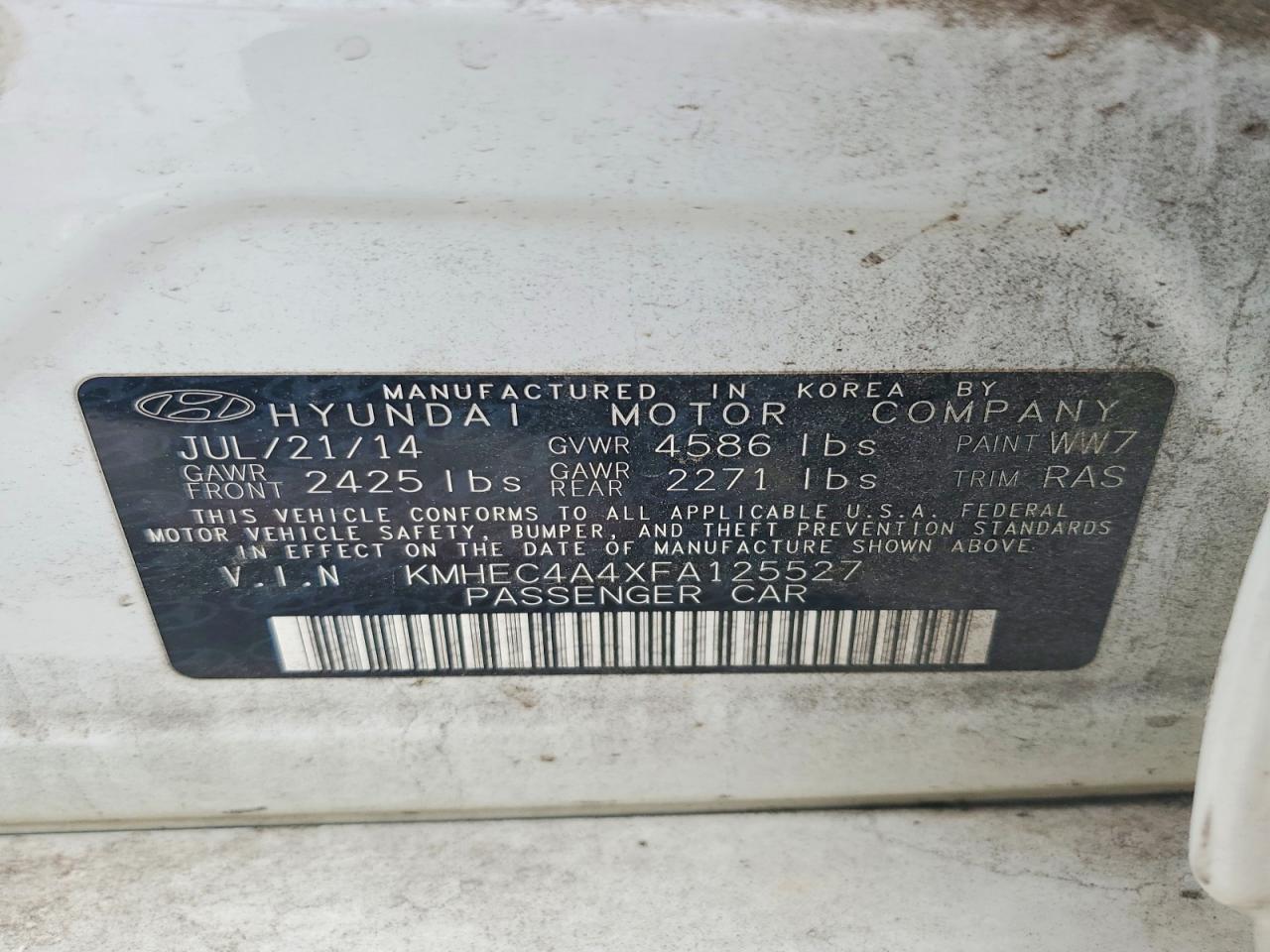 2015 HYUNDAI SONATA HYBRID photo 34