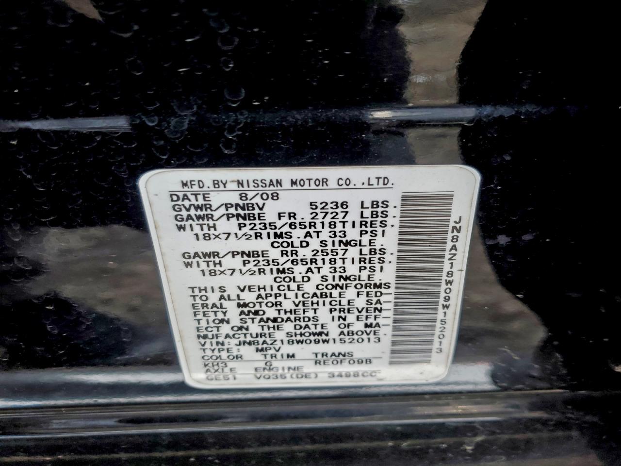 2009 NISSAN MURANO S photo 37