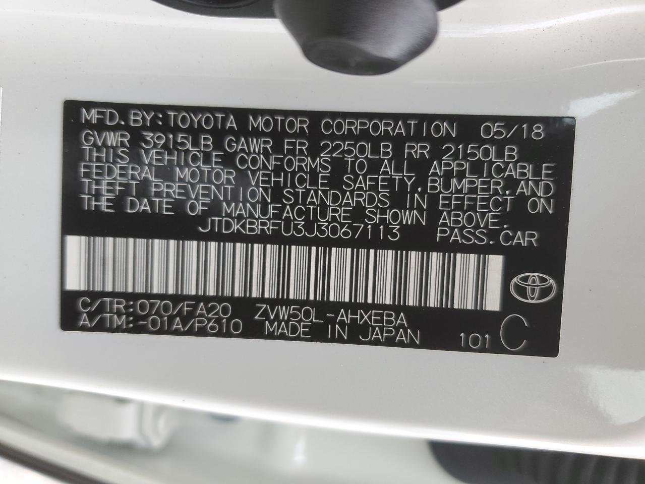 2018 TOYOTA PRIUS photo 23